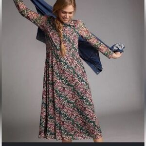 Anthropologie Floral Maxi Dress